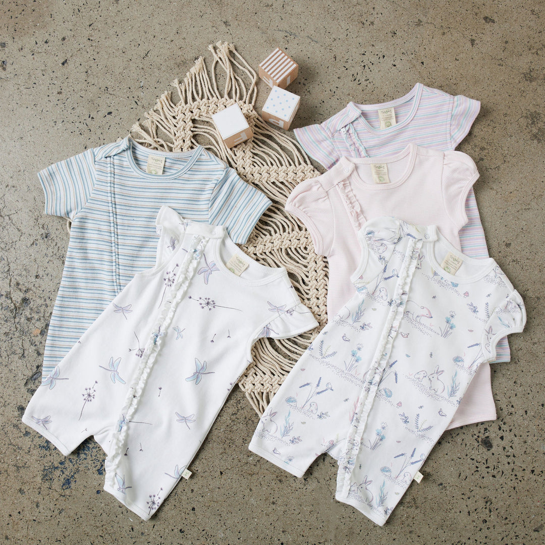 Girls Cap Sleeve Zipsuit