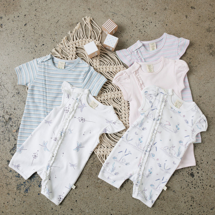 Girls Cap Sleeve Zipsuit
