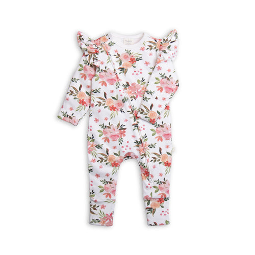 Frill Long Sleeve Zipsuit