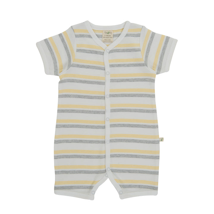 Diagonal Zipsuit Short Sleeve Neutral