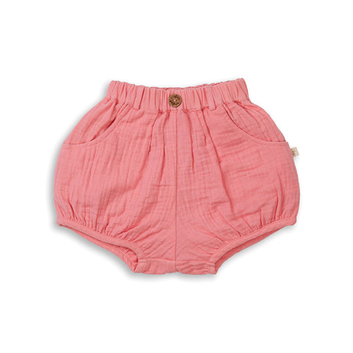 Organic Cotton Woven Shorts For Baby Girl