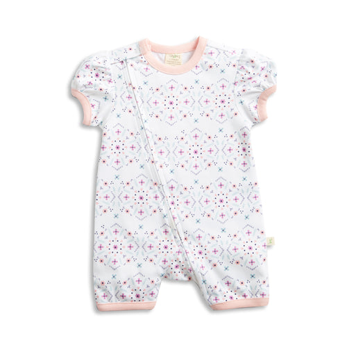 Organic Cotton Puff Sleeve Zipsuit for Baby
