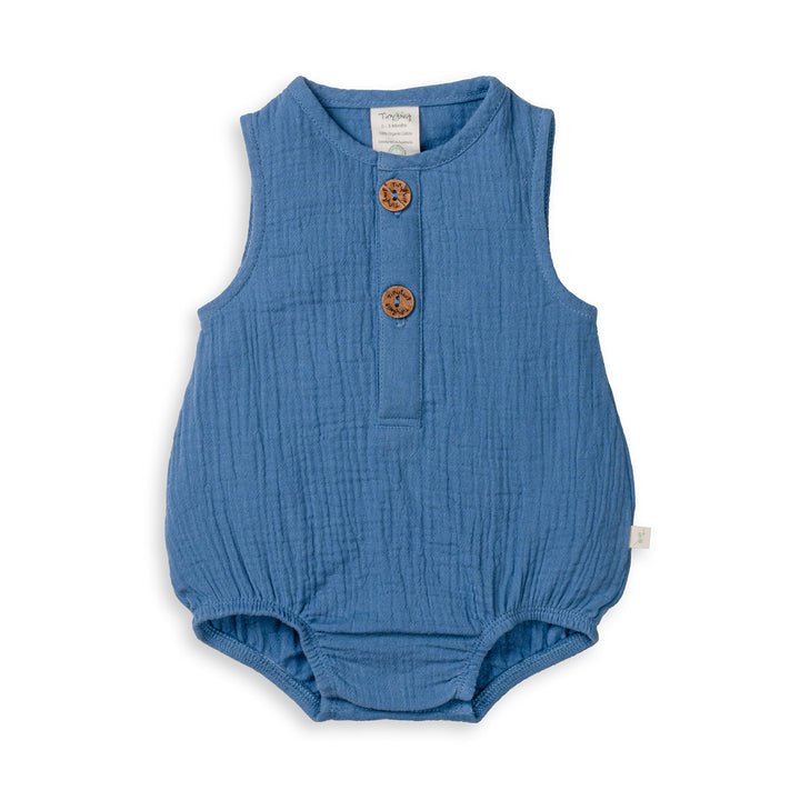 Organic Cotton Bubble Rompers for Baby Boys