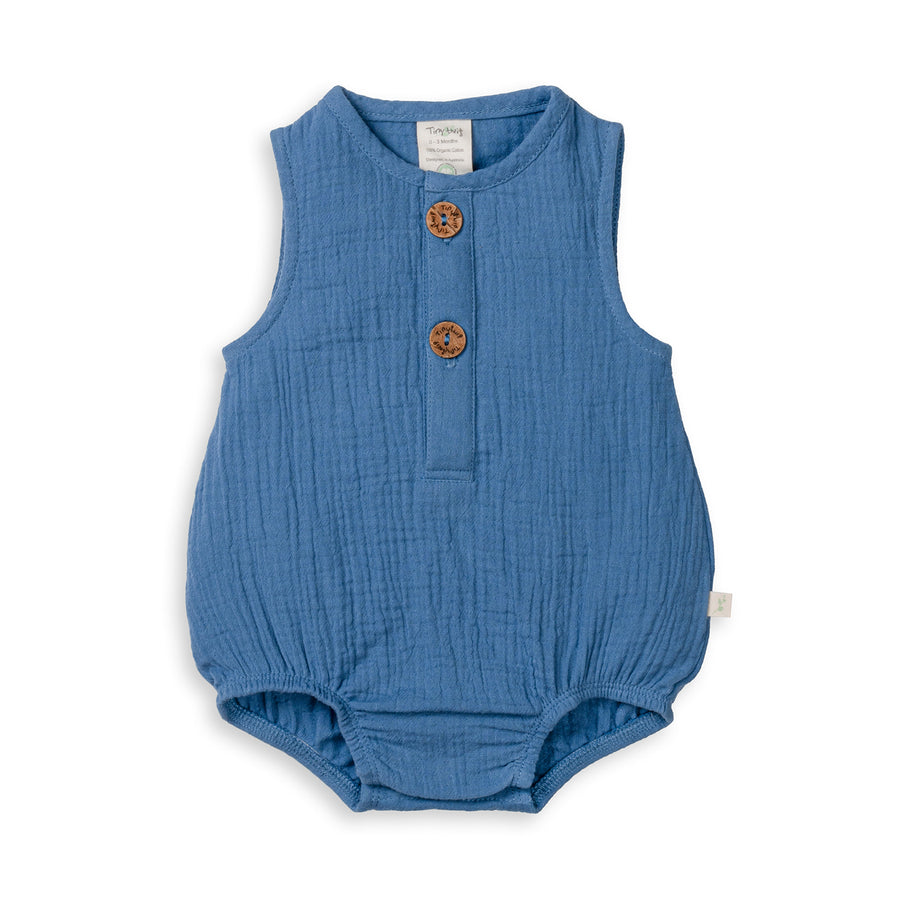 Organic Cotton Bubble Rompers for Baby Boys