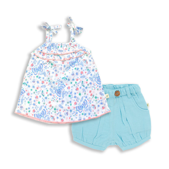 Woven Frill Top
