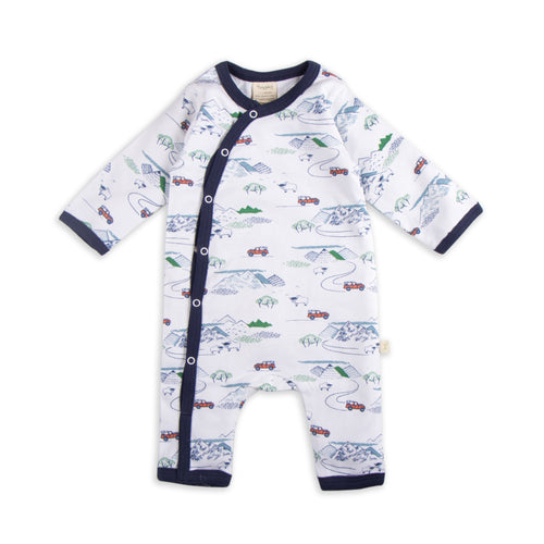 Organic Cotton Snap Growsuit for Baby Boy
