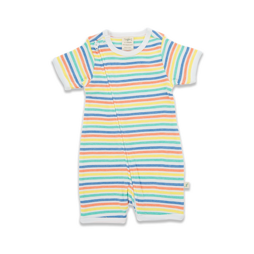 Organic Cotton Diagonal Zipsuit for Baby