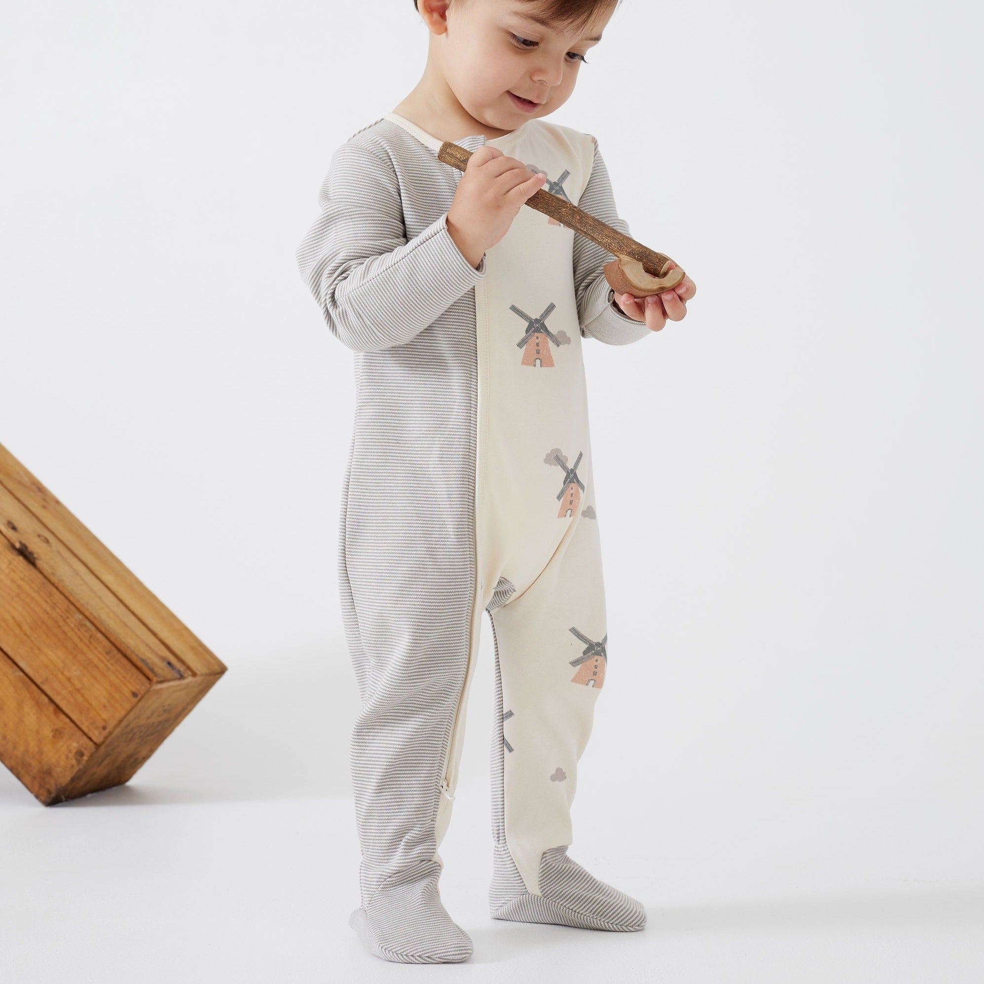 Side Zipsuit With Feet – Tiny Twig India