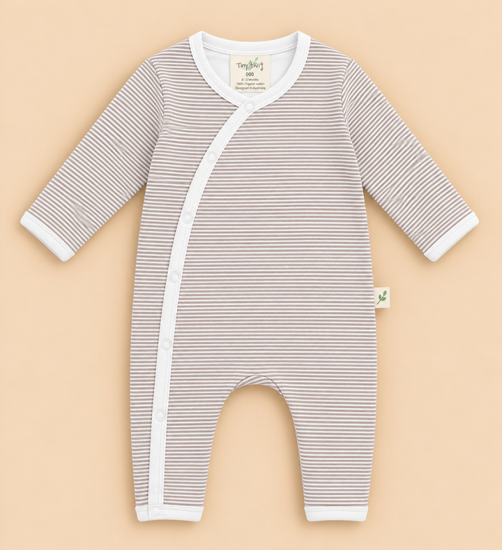 Organic Cotton Snap Growsuit for Baby