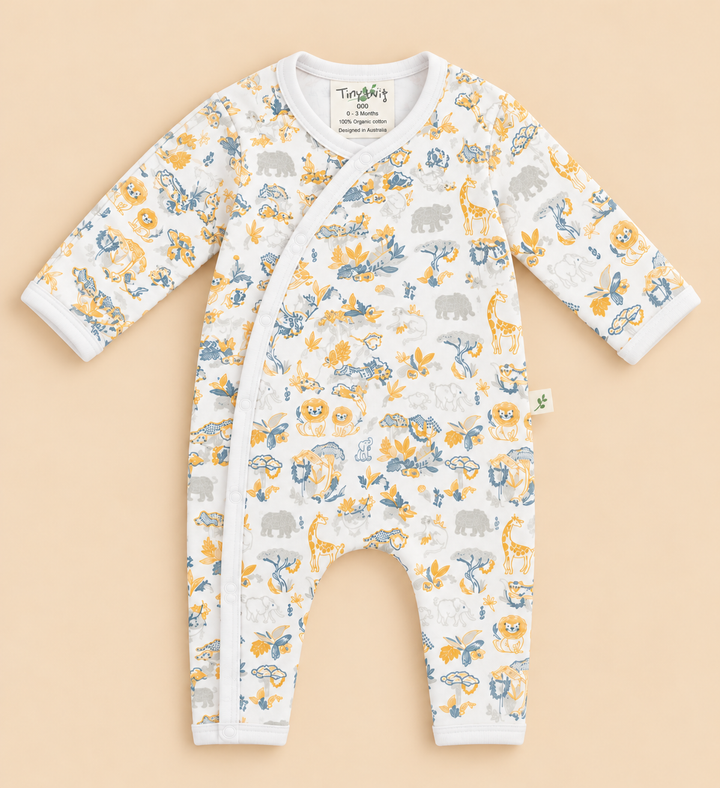 Organic Cotton Snap Growsuit for Baby