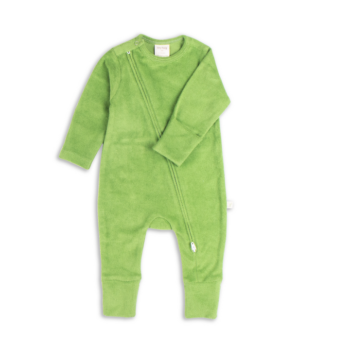 Long Sleeve Solid Velour Zipsuits