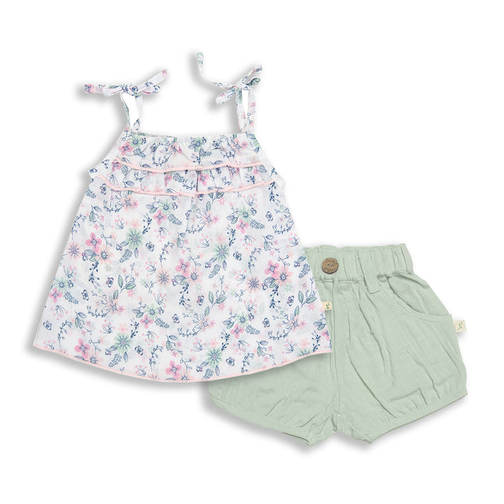 Woven Frill Top