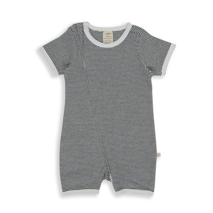 Diagonal Zipsuit Short Sleeve Neutral