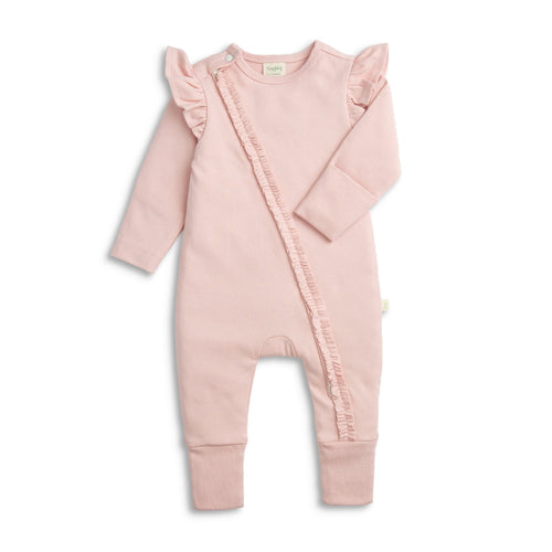 Girls Frill Diagonal Zipsuit