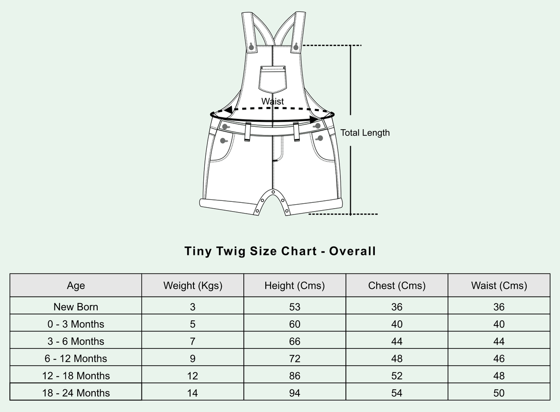 Tiny Twig Size Chart - Overall